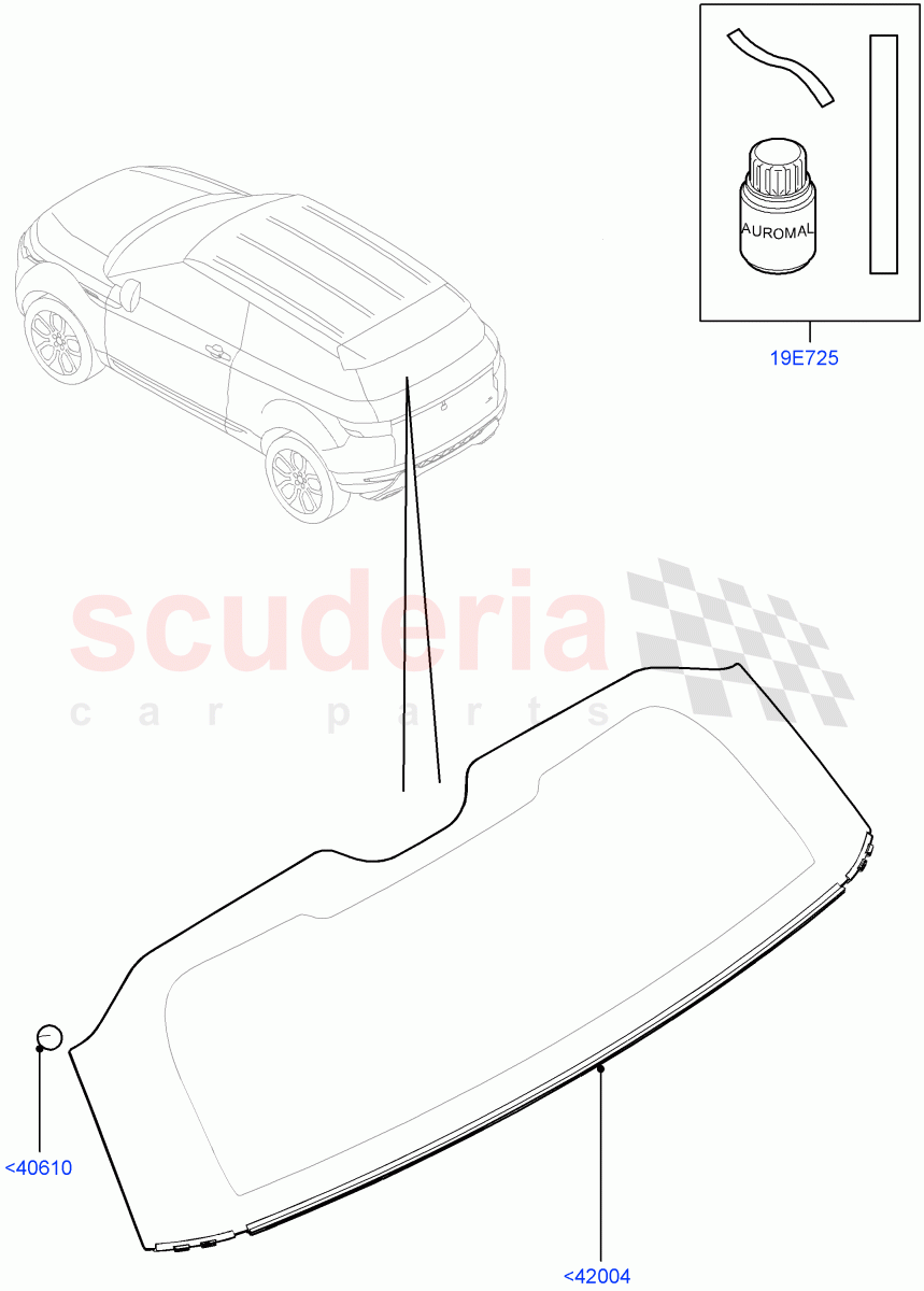 Back Window Glass(Itatiaia (Brazil))((V)FROMGT000001) of Land Rover Land Rover Range Rover Evoque (2012-2018) [2.0 Turbo Diesel]