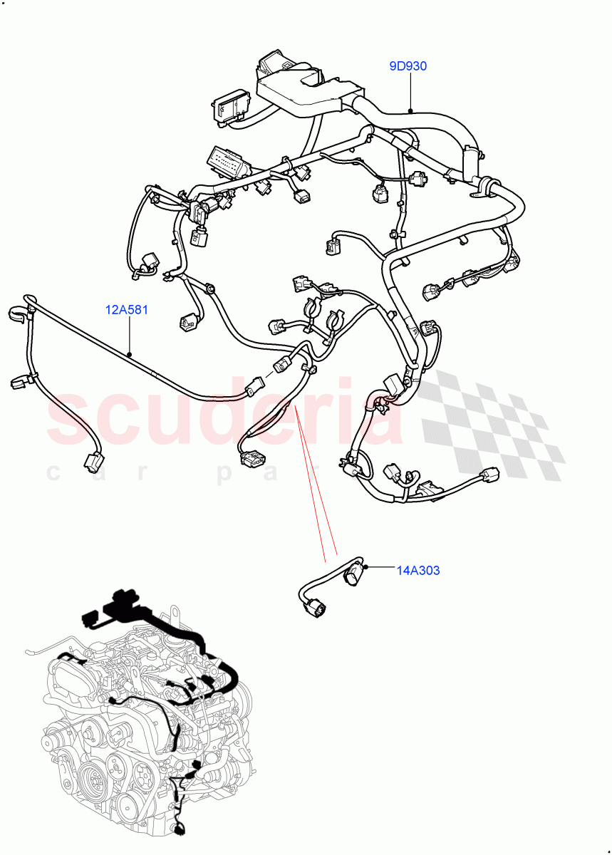 Electrical Wiring - Engine And Dash (Engine) (Lion Diesel 2.7 V6 (140KW), 3.0 V6 Diesel) ((V) FROMAA000001) of Land Rover Land Rover Discovery 4 (2010-2016) [2.7 Diesel V6]