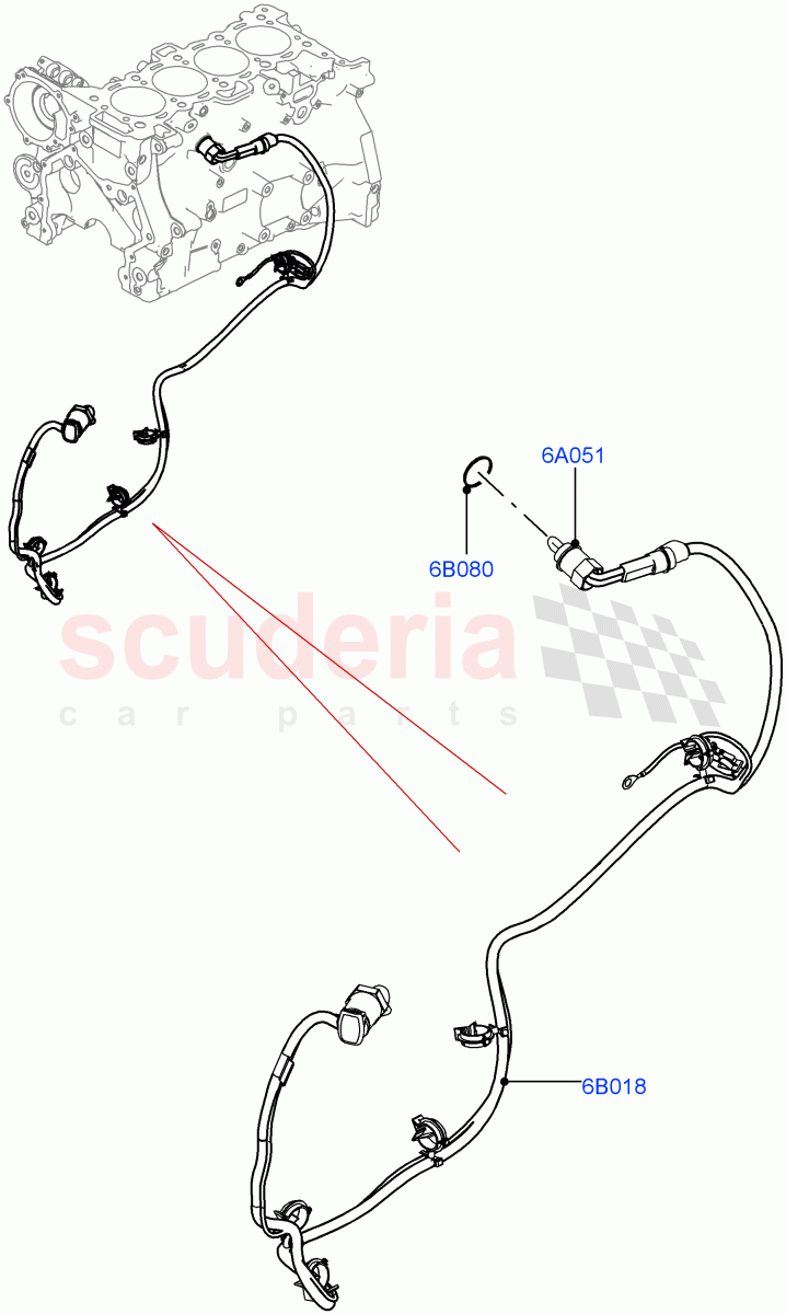 Engine Heater(Nitra Plant Build)(2.0L I4 High DOHC AJ200 Petrol,Immersion Heater - 700W / 110V,Immersion Heater-700W/220V,2.0L AJ200P Hi PHEV) of Land Rover Land Rover Defender (2020+) [2.0 Turbo Petrol AJ200P]