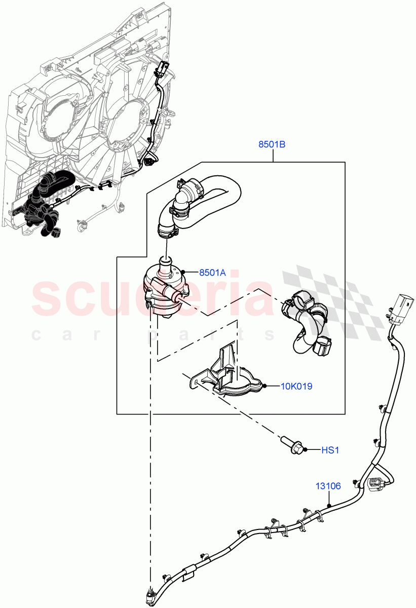 Water Pump(Nitra Plant Build, Auxiliary Unit)(2.0L I4 High DOHC AJ200 Petrol)((V)FROML2000001) of Land Rover Land Rover Defender (2020+) [2.0 Turbo Petrol AJ200P]