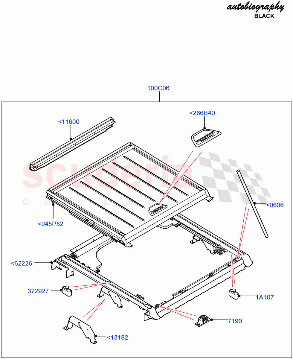 Load Compartment Trim(Autobiography Black / SV Autobiography)(With 40/40 Split Individual Rr Seat)((V)FROMGA000001,(V)TOHA999999) of Land Rover Land Rover Range Rover (2012-2021) [2.0 Turbo Petrol AJ200P]