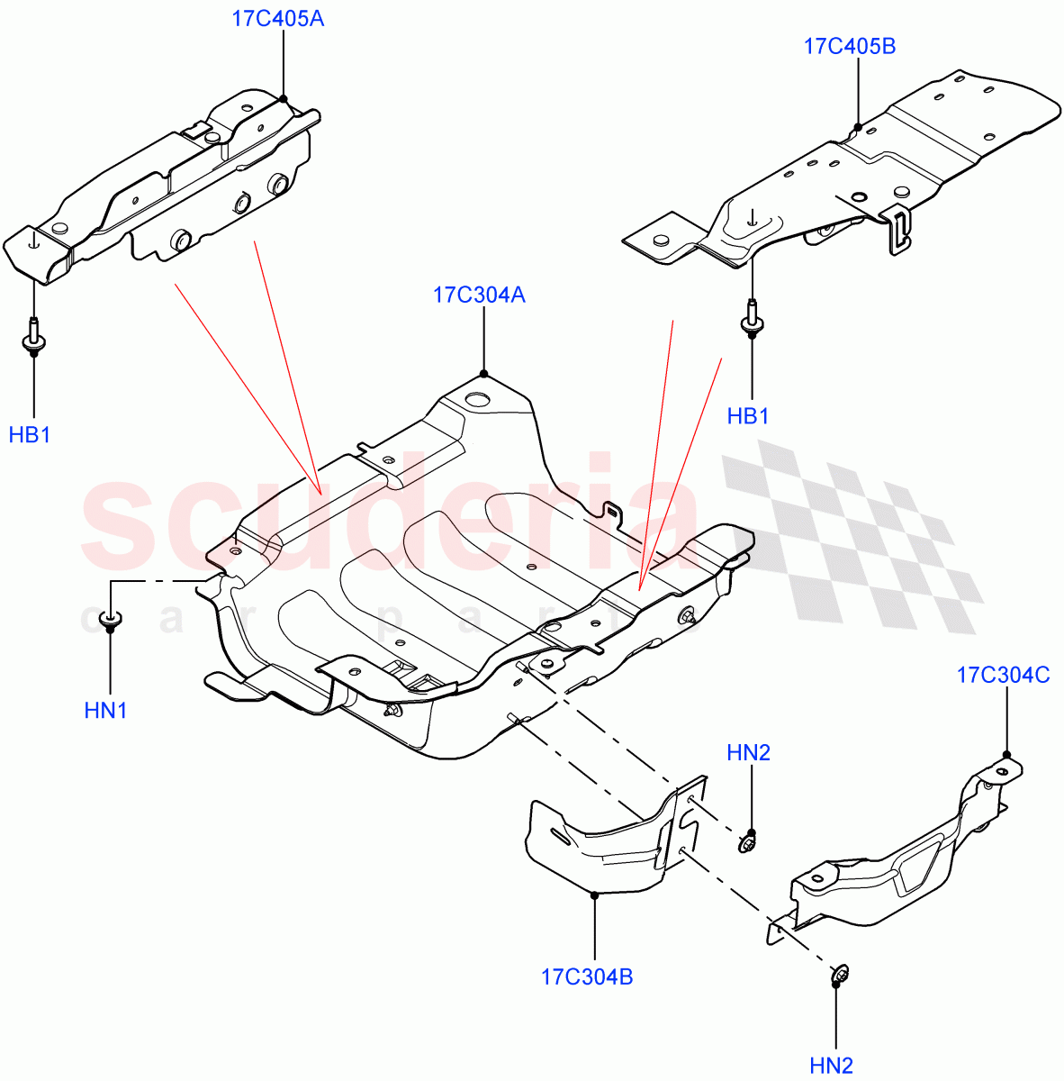 Hybrid Electrical Modules(Inverter Cradle)(2.0L AJ200P Hi PHEV,8HP Gen3 Hybrid Trans)((V)FROMJA000001) of Land Rover Land Rover Range Rover (2012-2021) [2.0 Turbo Petrol AJ200P]