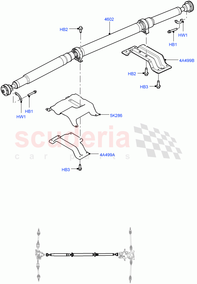 Drive Shaft - Rear Axle Drive (Changsu (China), Dynamic Driveline) ((V) FROMGG134738) of Land Rover Land Rover Range Rover Evoque (2012-2018) [2.0 Turbo Petrol GTDI]