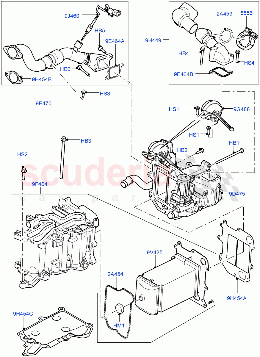 Exhaust Gas Recirculation (4.4L DOHC DITC V8 Diesel) ((V) FROMBA000001) of Land Rover Land Rover Range Rover Sport (2014+) [4.4 DOHC Diesel V8 DITC]