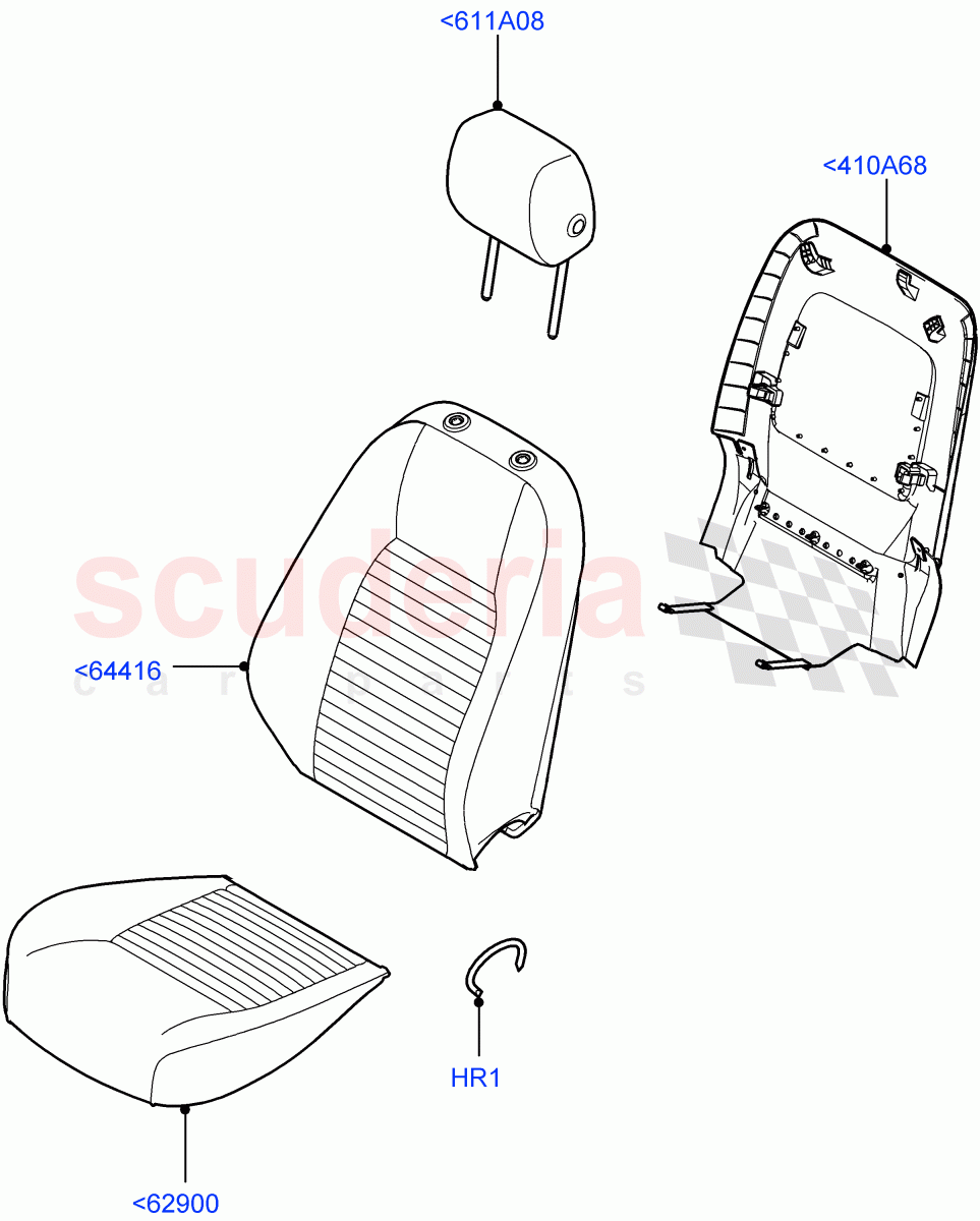 Front Seat Covers(Taurus Leather Perforated,Changsu (China))((V)FROMFG000001) of Land Rover Land Rover Discovery Sport (2015+) [2.0 Turbo Petrol AJ200P]