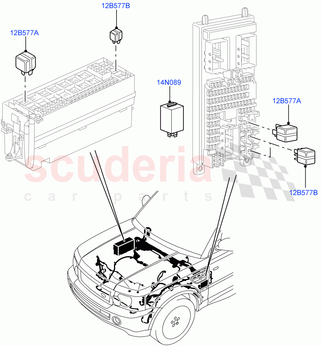 Relays ((V) FROMAA000001) of Land Rover Land Rover Range Rover Sport (2010-2013) [5.0 OHC SGDI SC V8 Petrol]