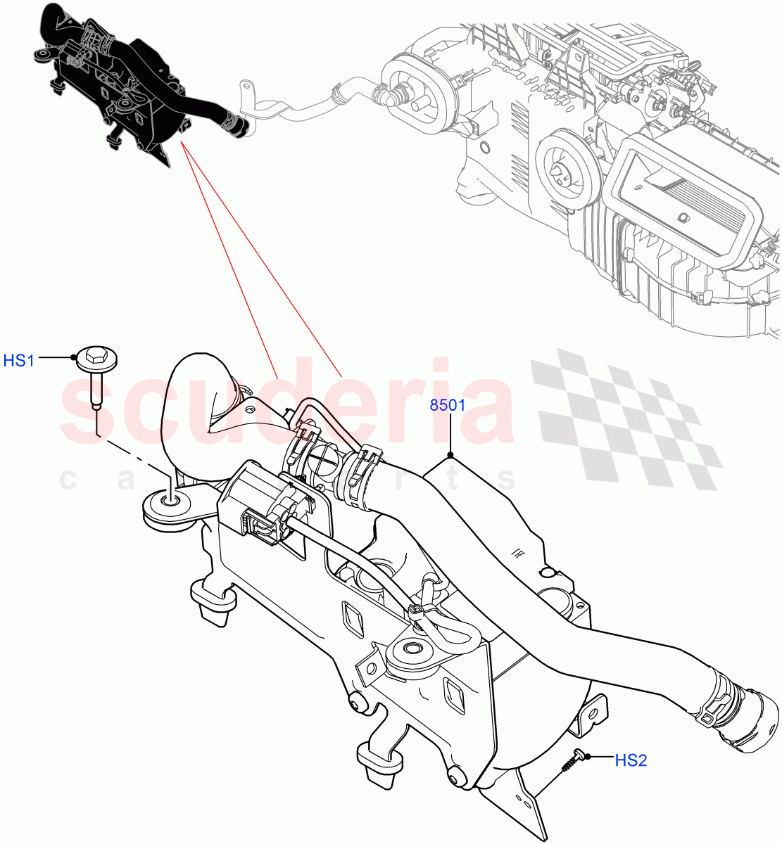 Auxiliary Circulation Coolant Pump(3.0 V6 D Gen2 Mono Turbo,Electric Auxiliary Coolant Pump,3.0 V6 D Low MT ROW,3.0L DOHC GDI SC V6 PETROL)((V)FROMHA003683,(V)TOHA999999) of Land Rover Land Rover Discovery 5 (2017+) [3.0 I6 Turbo Diesel AJ20D6]