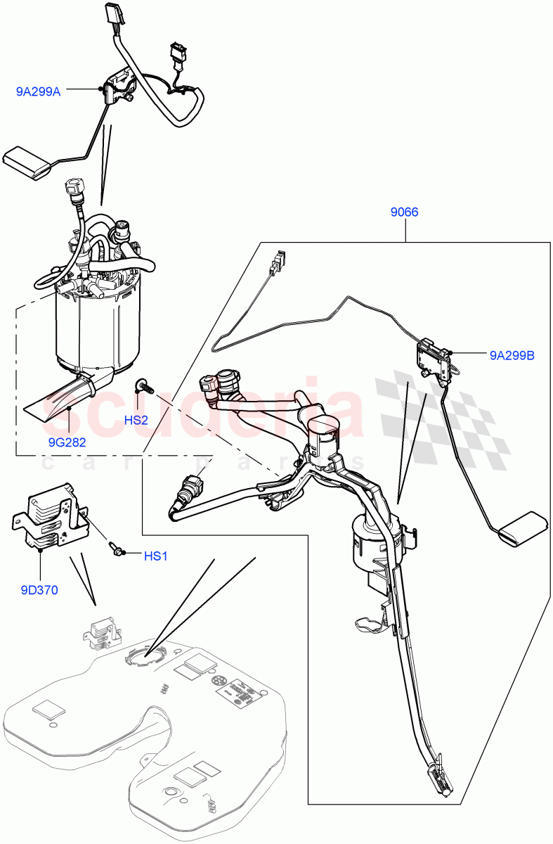 Fuel Pump And Sender Unit(2.0L 16V TIVCT T/C 240PS Petrol) of Land Rover Land Rover Range Rover Sport (2014+) [2.0 Turbo Petrol GTDI]