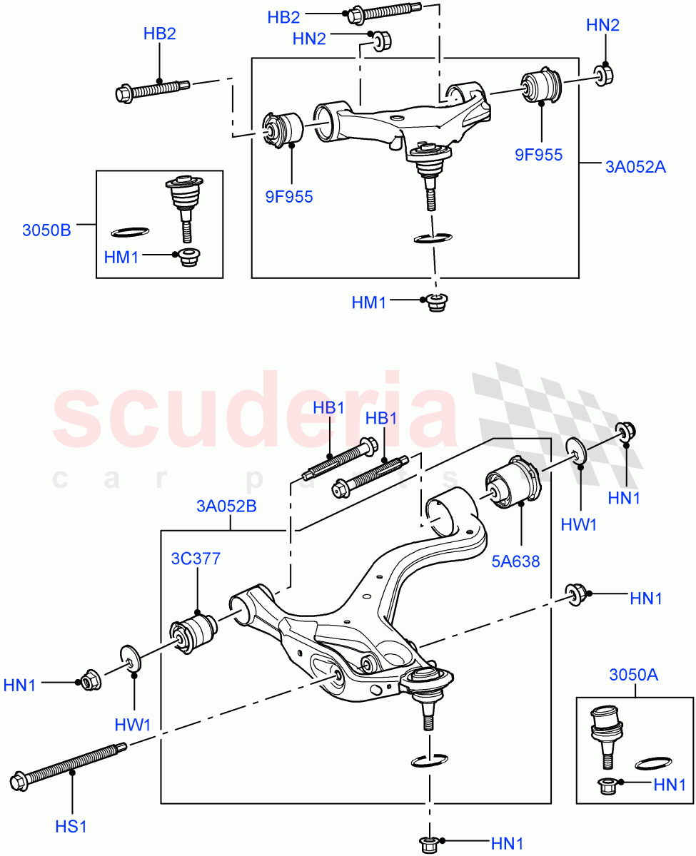 Front Susp.Arms/Stabilizer/X-Member (Front Upper And Lower Arms) ((V) FROMAA000001) of Land Rover Land Rover Range Rover Sport (2010-2013) [5.0 OHC SGDI SC V8 Petrol]