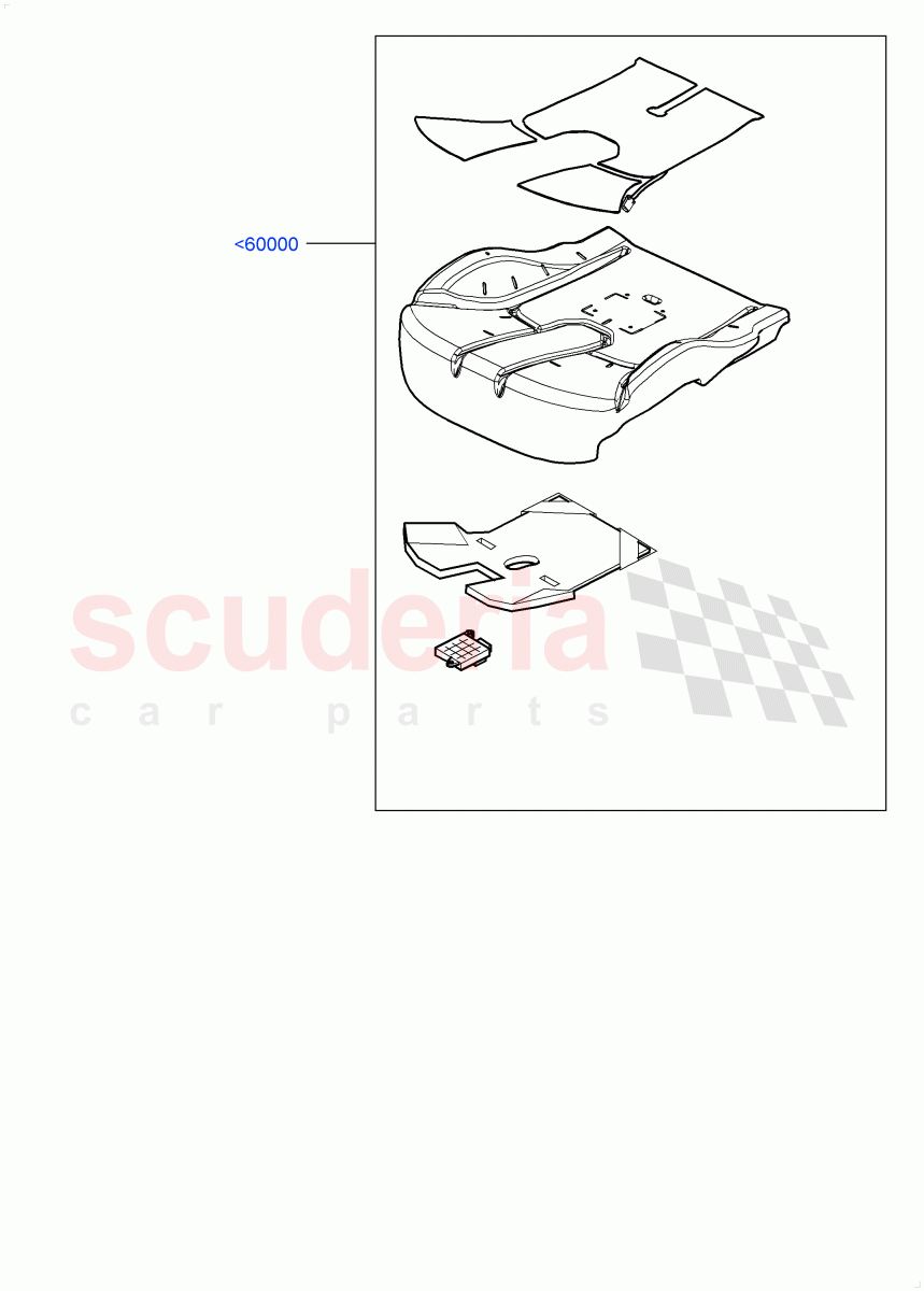 Front Seat Base(Solihull Plant Build, Sensors)((+)"CDN/MEX/USA")((V)FROMHA000001) of Land Rover Land Rover Discovery 5 (2017+) [3.0 Diesel 24V DOHC TC]