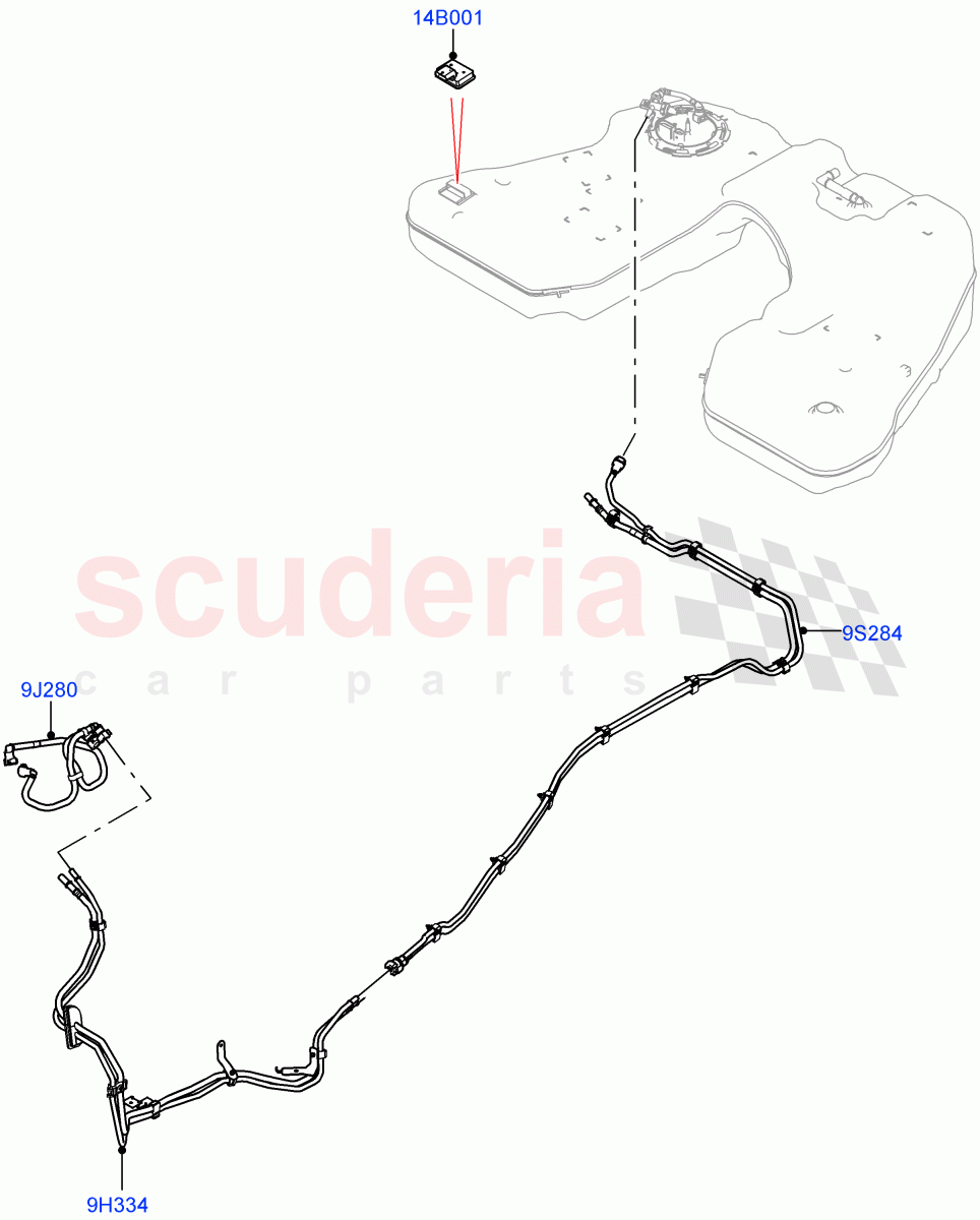 Fuel Lines(4.4 V8 Turbo Petrol (NC10)) of Land Rover Land Rover Range Rover (2022+) [4.4 V8 Turbo Petrol NC10]