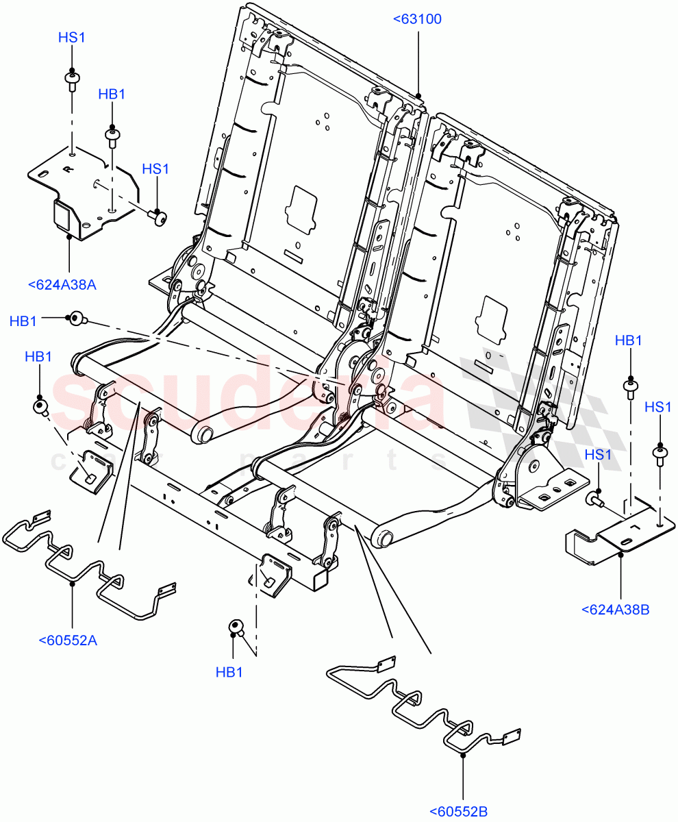 Rear Seat Base (Changsu (China), Third Row Dual Individual Seat, With 3rd Row Double Seat) ((V) FROMFG000001) of Land Rover Land Rover Discovery Sport (2015+) [2.0 Turbo Diesel]