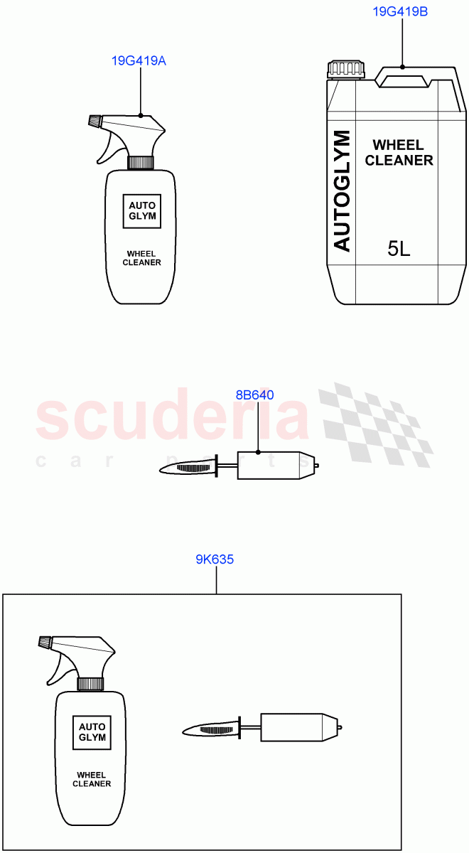 Cleaning Accessories(Exterior, Accessory) of Land Rover Land Rover Range Rover Sport (2014+) [3.0 I6 Turbo Petrol AJ20P6]