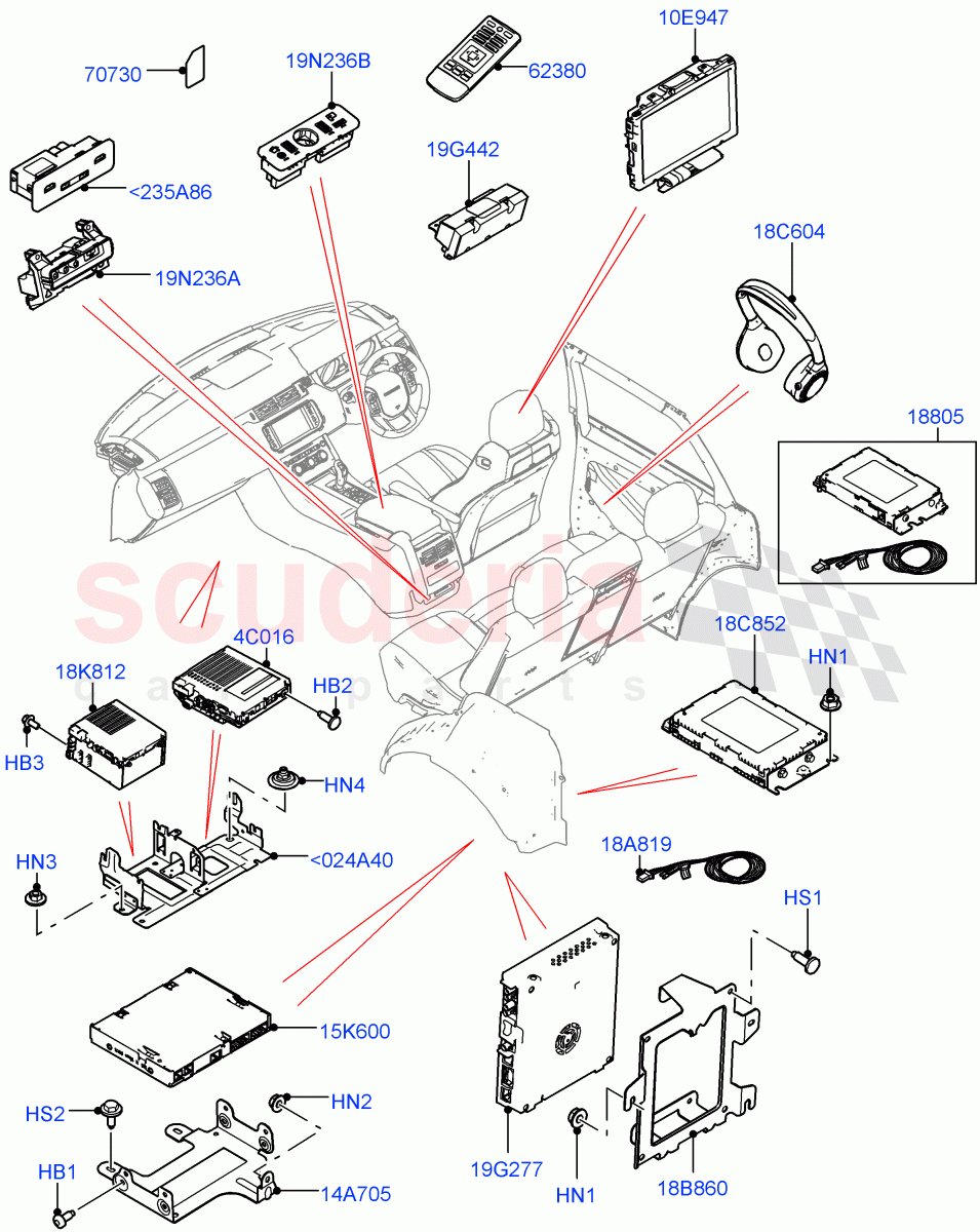 Family Entertainment System ((V) TOHA999999) of Land Rover Land Rover Range Rover Sport (2014+) [3.0 DOHC GDI SC V6 Petrol]