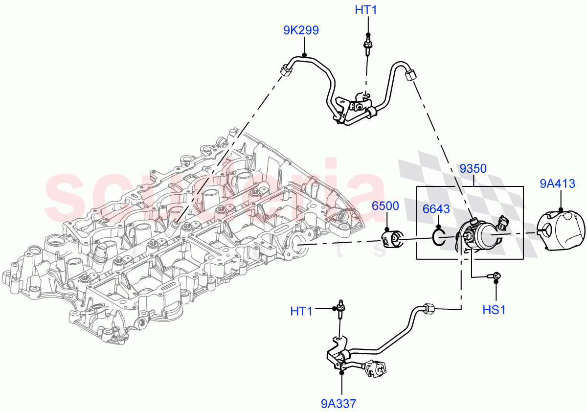 Fuel Injection Pump-Engine Mounted(Nitra Plant Build)(3.0L AJ20P6 Petrol High)((V)FROML2000001) of Land Rover Land Rover Defender (2020+) [3.0 I6 Turbo Petrol AJ20P6]