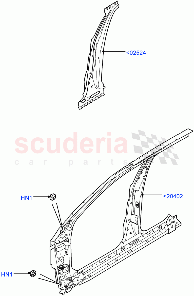 Side Panels - Inner(Front)(Changsu (China))((V)FROMEG000001) of Land Rover Land Rover Range Rover Evoque (2012-2018) [2.0 Turbo Diesel]