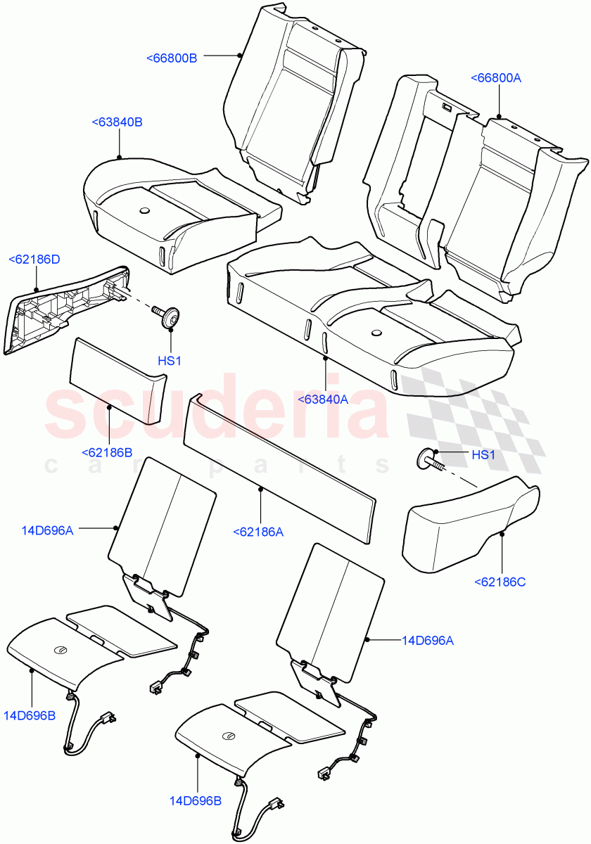 Rear Seat Pads/Valances & Heating((V)TO9A999999) of Land Rover Land Rover Range Rover Sport (2005-2009) [3.6 V8 32V DOHC EFI Diesel]