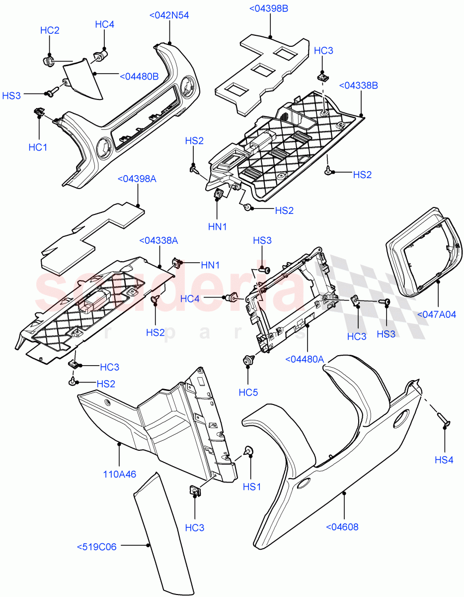 Instrument Panel(Lower)((V)FROMAA000001) of Land Rover Land Rover Range Rover (2010-2012) [3.6 V8 32V DOHC EFI Diesel]