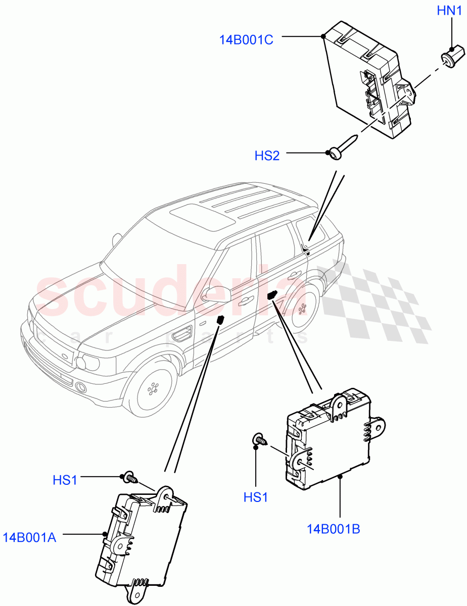 Vehicle Modules And Sensors (Door) ((V) FROMAA000001) of Land Rover Land Rover Range Rover Sport (2010-2013) [3.6 V8 32V DOHC EFI Diesel]