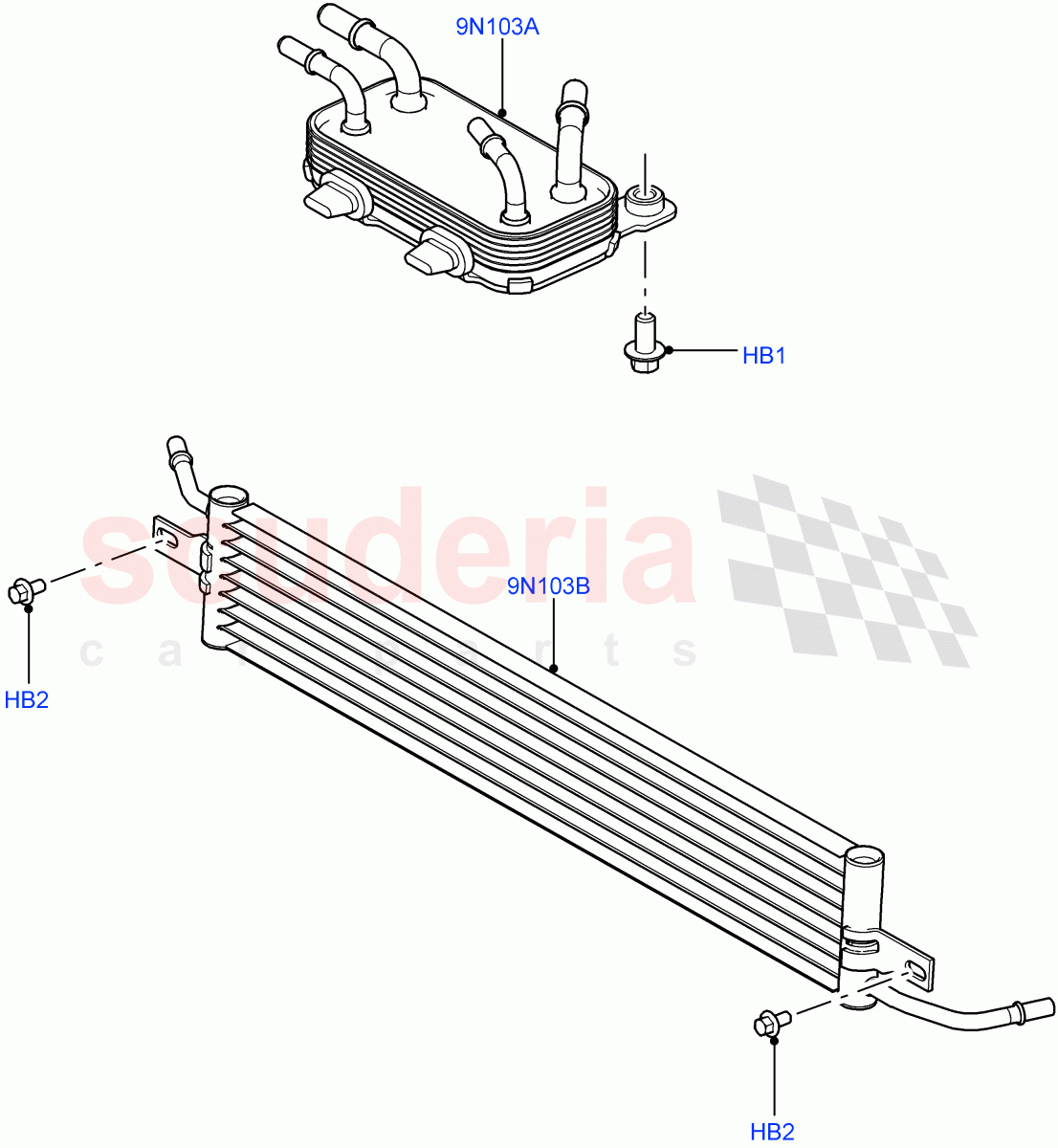 Fuel Cooler Assembly(3.0 V6 Diesel)((V)FROMAA000001) of Land Rover Land Rover Discovery 4 (2010-2016) [3.0 Diesel 24V DOHC TC]