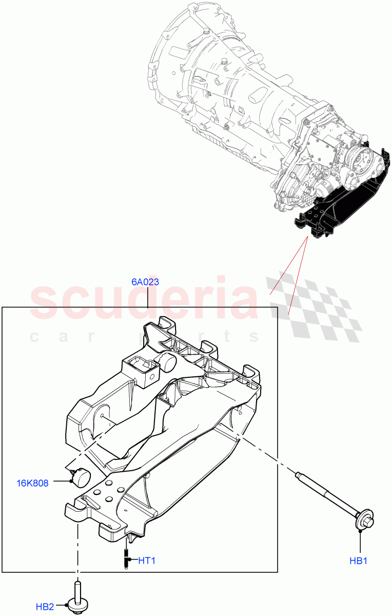 Transmission Mounting(2.0L AJ21D4 Diesel Mid,2.0L I4 Mid DOHC AJ200 Petrol)((V)FROMMA000001) of Land Rover Land Rover Range Rover Velar (2017+) [3.0 I6 Turbo Diesel AJ20D6]