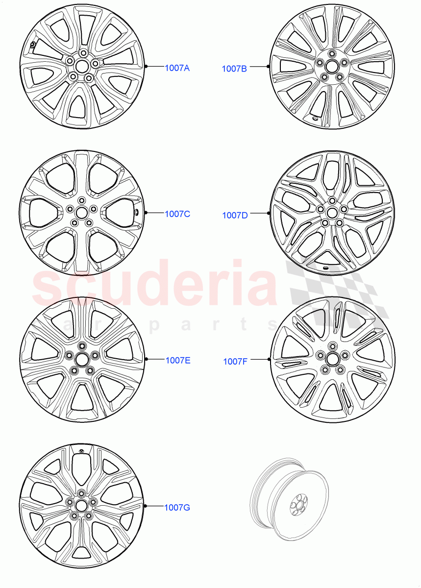 Wheels(Halewood (UK))((V)FROMEH000001) of Land Rover Land Rover Range Rover Evoque (2012-2018) [2.2 Single Turbo Diesel]