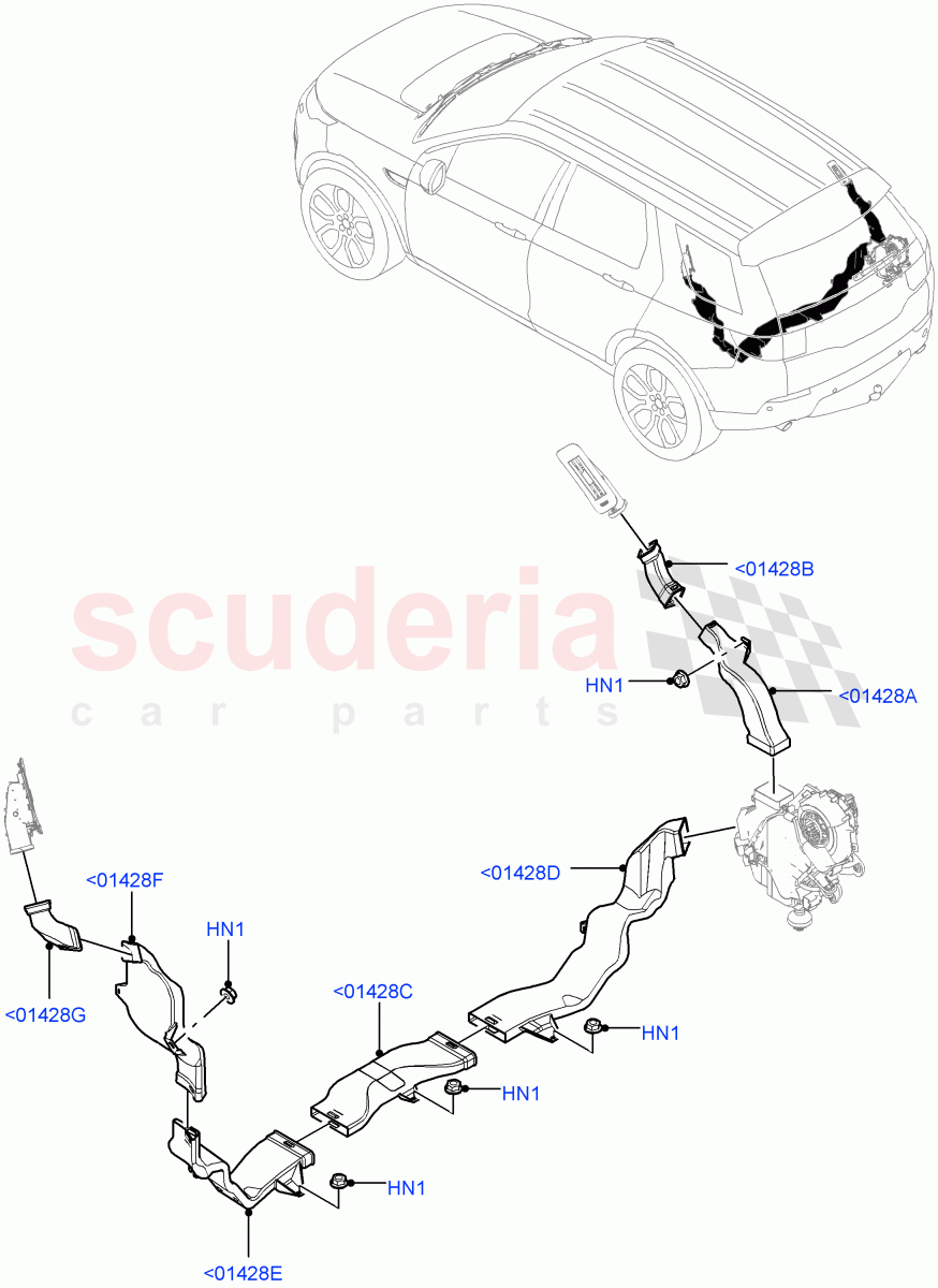 Air Vents, Louvres And Ducts(Internal Components)(Changsu (China),Climate Control - Chiller Unit)((V)FROMFG000001) of Land Rover Land Rover Discovery Sport (2015+) [2.0 Turbo Petrol AJ200P]