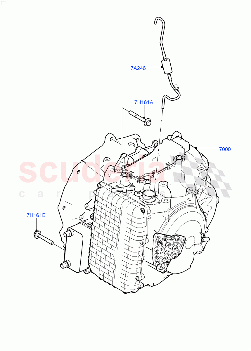 Auto Trans Assy & Speedometer Drive(2.0L I4 DSL MID DOHC AJ200,9 Speed Auto AWD,Halewood (UK),2.0L I4 DSL HIGH DOHC AJ200)((V)FROMGH000001) of Land Rover Land Rover Discovery Sport (2015+) [2.0 Turbo Diesel AJ21D4]