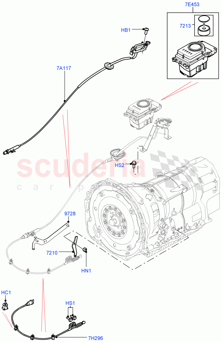 Gear Change-Automatic Transmission (Floor) (3.0 V6 Diesel, 8 Speed Auto Trans ZF 8HP70 4WD, 3.0L DOHC GDI SC V6 PETROL) ((V) FROMCA000001) of Land Rover Land Rover Range Rover Sport (2010-2013) [3.6 V8 32V DOHC EFI Diesel]