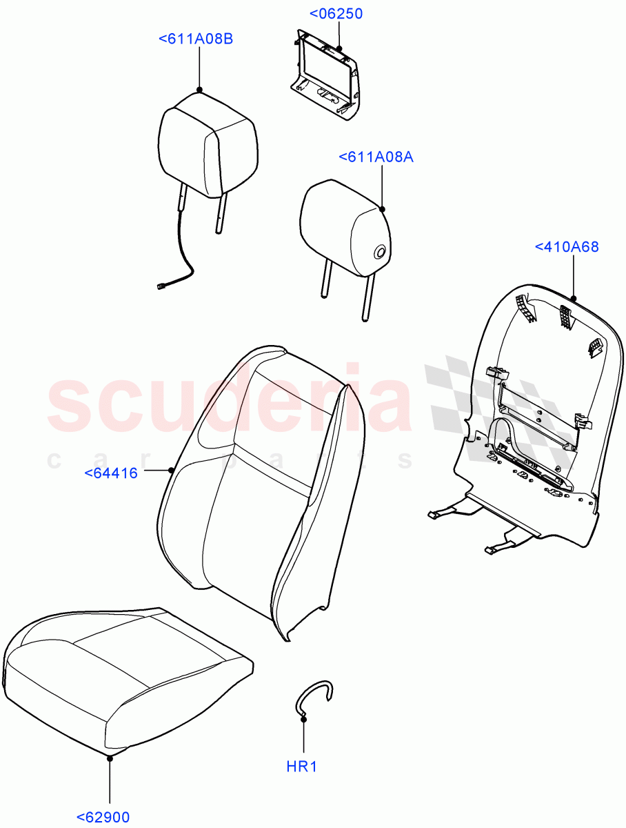 Front Seat Covers(Fabric/Suede) of Land Rover Land Rover Range Rover Velar (2017+) [5.0 OHC SGDI SC V8 Petrol]