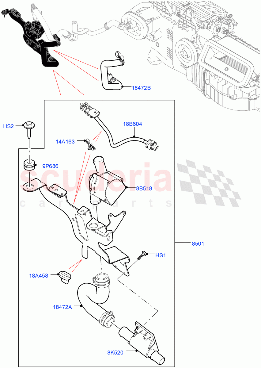 Auxiliary Circulation Coolant Pump(3.0 V6 D Gen2 Mono Turbo,Electric Auxiliary Coolant Pump)((V)FROMJA000001) of Land Rover Land Rover Range Rover Sport (2014+) [2.0 Turbo Diesel]