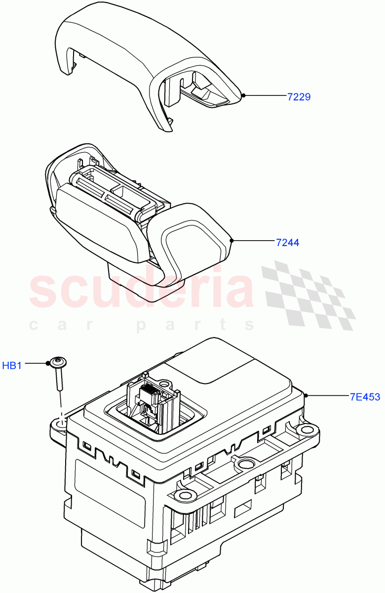 Gear Change-Automatic Transmission (Gear Shift Module) (8 Speed Auto Trans ZF 8HP76) ((V) FROMMA000001) of Land Rover Land Rover Range Rover Velar (2017+) [3.0 DOHC GDI SC V6 Petrol]