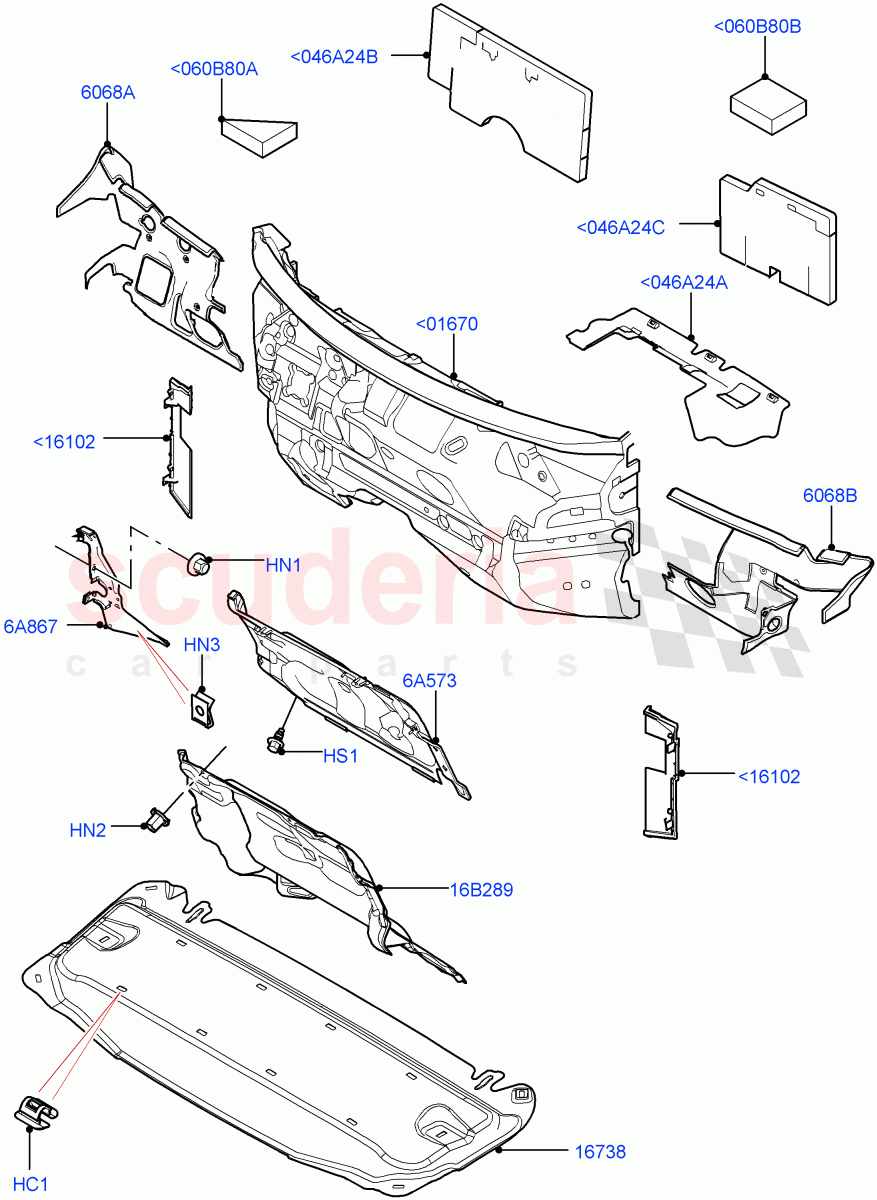 Insulators - Front(Engine Compartment)(Changsu (China))((V)FROMFG000001,(V)TOKG446856) of Land Rover Land Rover Discovery Sport (2015+) [2.0 Turbo Diesel AJ21D4]