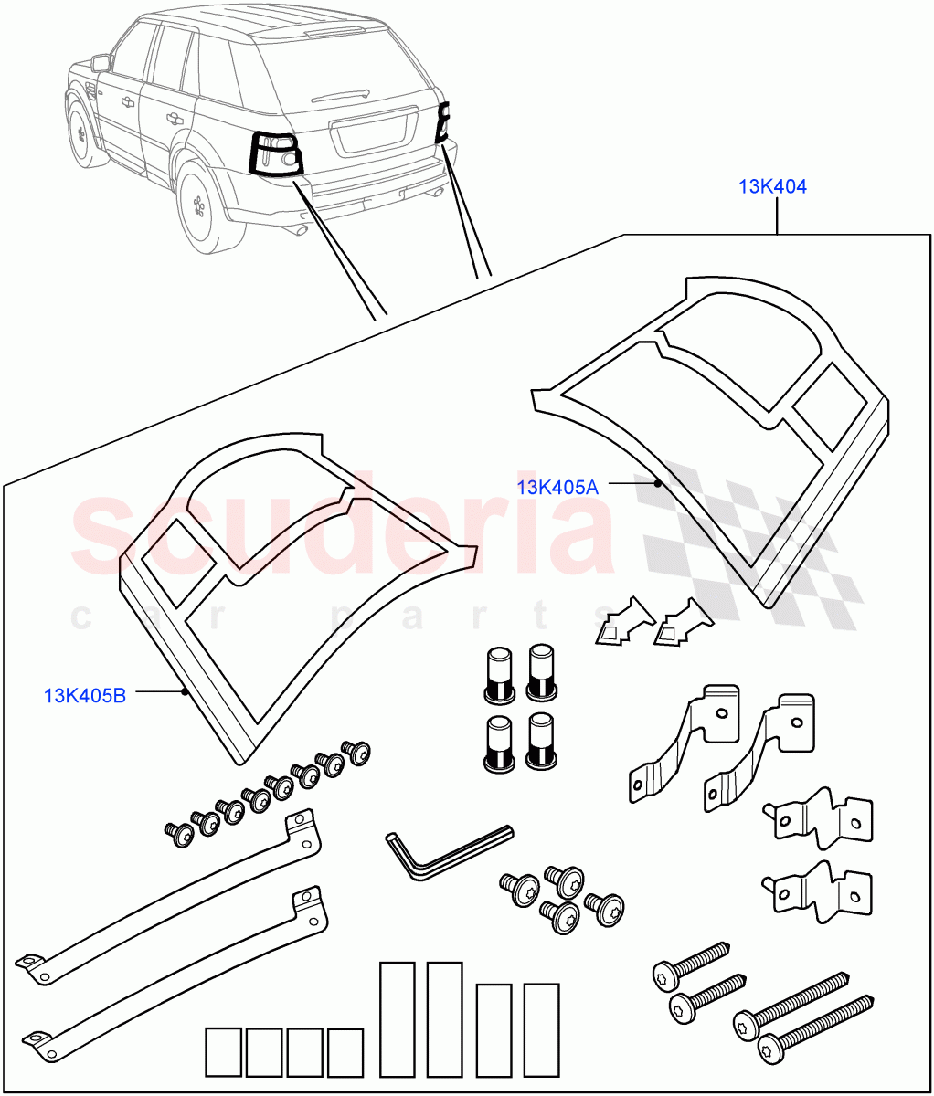 Body Dress Up Kits - Rear(Accessory)((V)FROMAA000001) of Land Rover Land Rover Range Rover Sport (2010-2013) [3.6 V8 32V DOHC EFI Diesel]