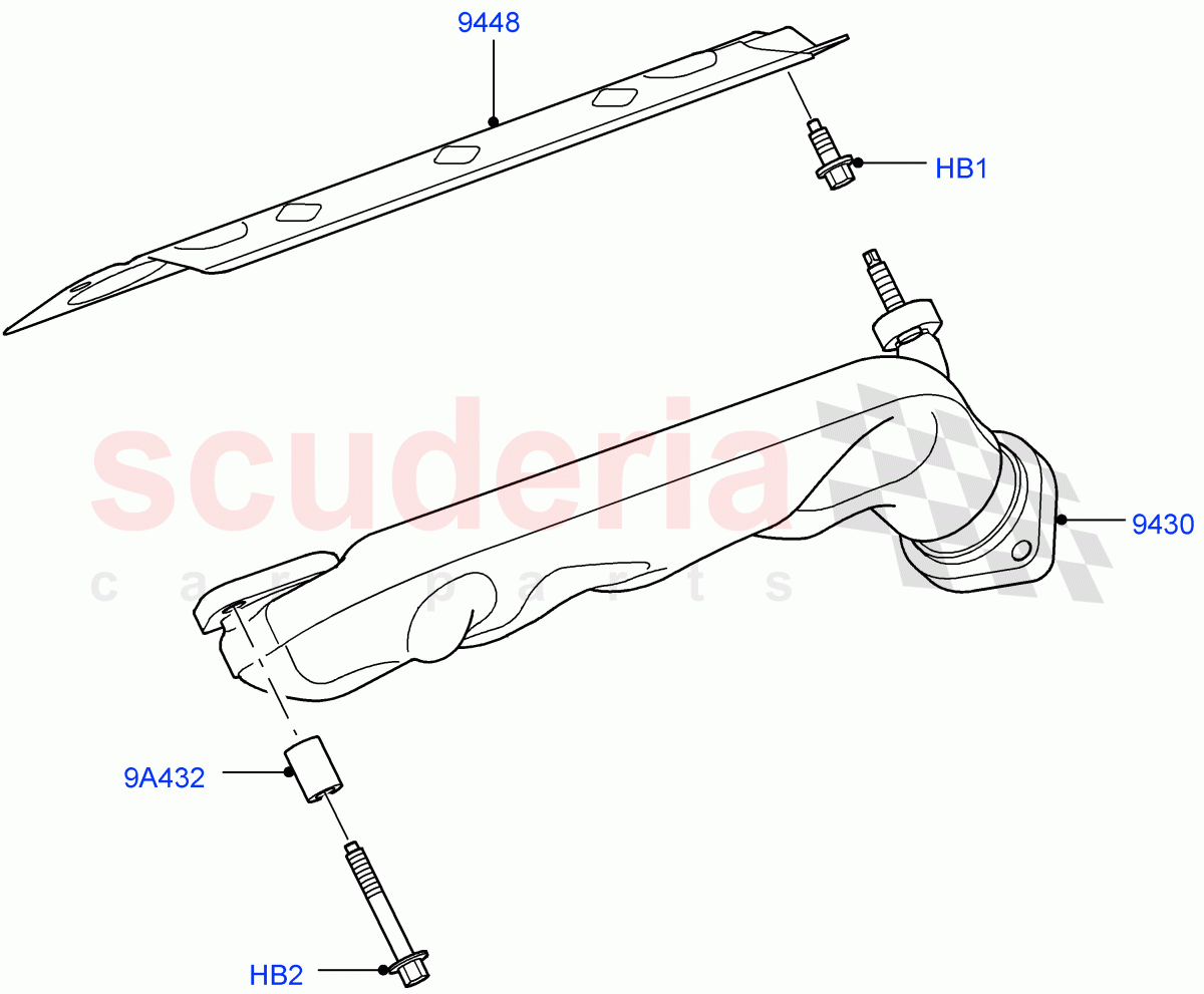 Exhaust Manifold(AJ Petrol 4.4 V8 EFI (220KW)) of Land Rover Land Rover Range Rover Sport (2005-2009) [4.4 AJ Petrol V8]