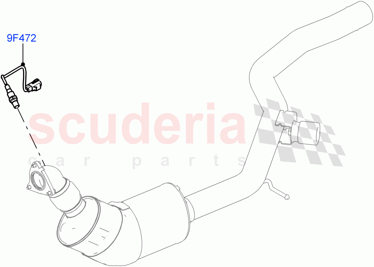 Exhaust Sensors And Modules(Solihull Plant Build)(3.0 V6 D Low MT ROW,Euro Stage 4 Emissions)((V)FROMAA000001) of Land Rover Land Rover Discovery 5 (2017+) [3.0 Diesel 24V DOHC TC]