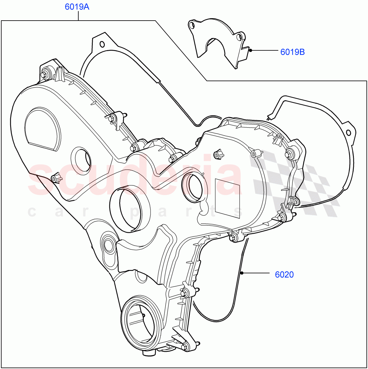 Timing Gear Covers (Lion Diesel 2.7 V6 (140KW)) ((V) FROMAA000001) of Land Rover Land Rover Discovery 4 (2010-2016) [2.7 Diesel V6]