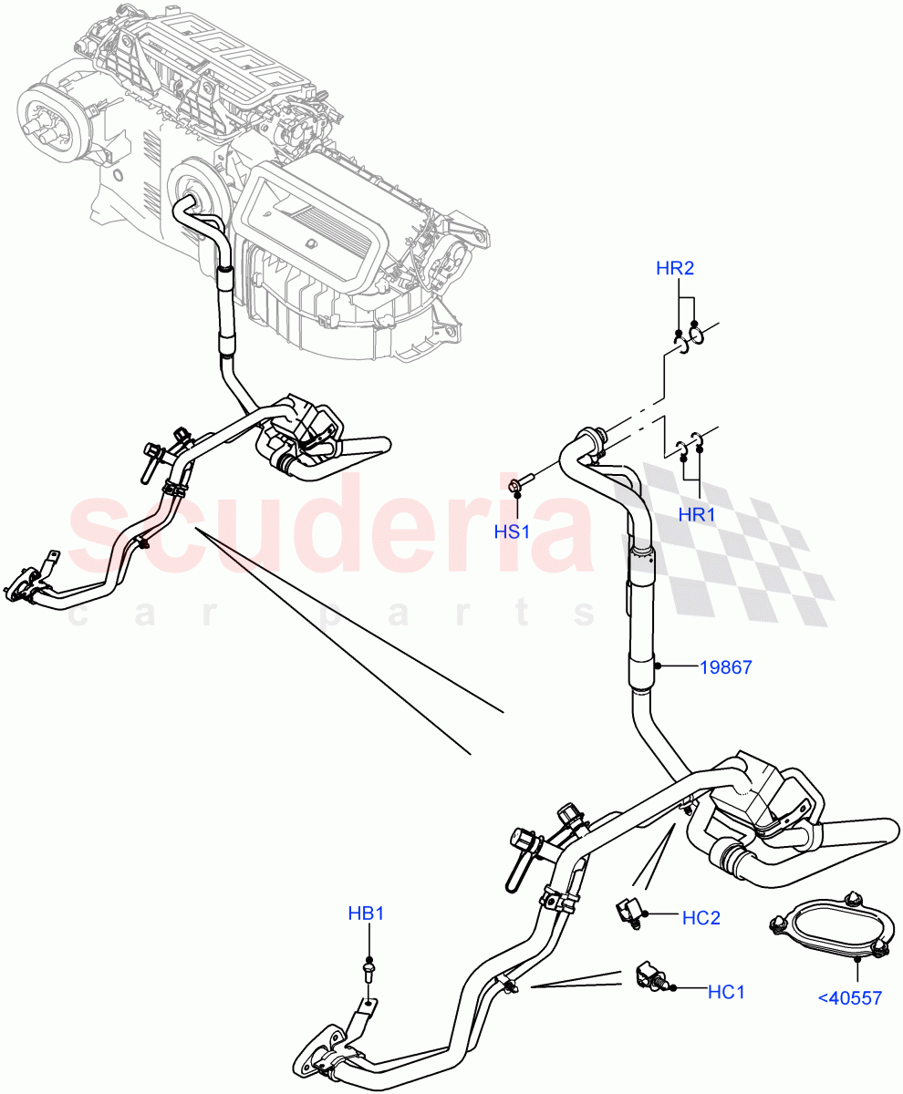 Air Conditioning Condensr/Compressr (With Air Conditioning - Front/Rear, Less Electric Engine Battery) ((V) FROMKA000001) of Land Rover Land Rover Range Rover (2012-2021) [5.0 OHC SGDI NA V8 Petrol]