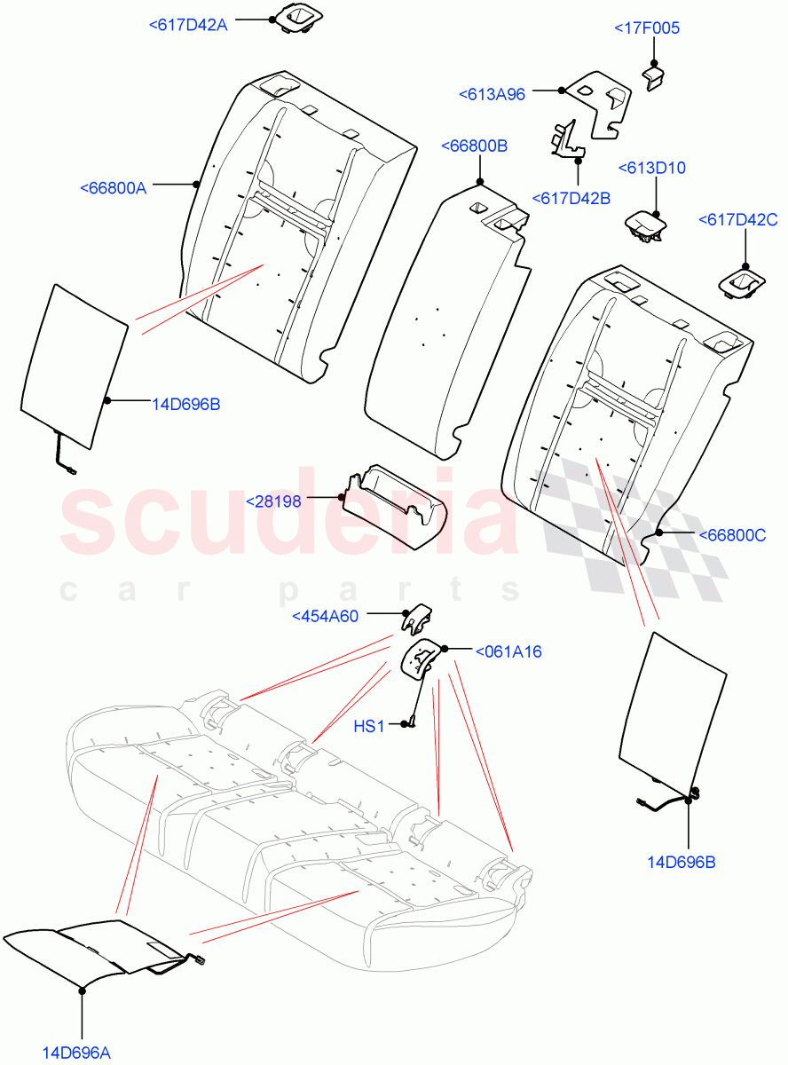 Rear Seat Pads/Valances & Heating(Changsu (China)) of Land Rover Land Rover Range Rover Evoque (2019+) [2.0 Turbo Diesel AJ21D4]