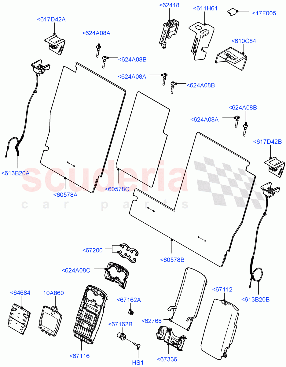 Rear Seat Back(Halewood (UK),60/40 Load Through With Slide) of Land Rover Land Rover Discovery Sport (2015+) [2.2 Single Turbo Diesel]