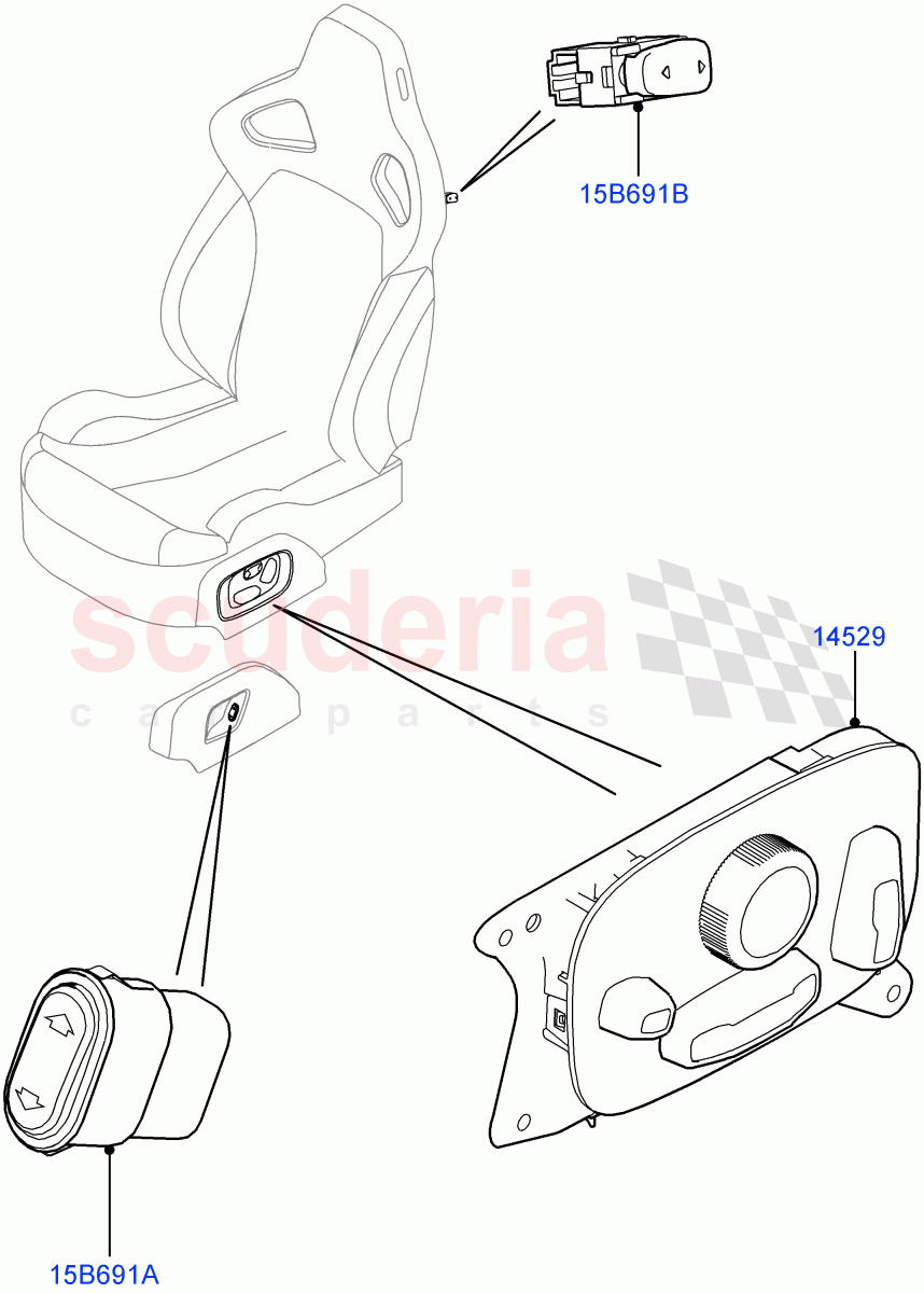 Switches (Seats) (Halewood (UK)) ((V) FROMGH000001) of Land Rover Land Rover Range Rover Evoque (2012-2018) [2.0 Turbo Petrol GTDI]
