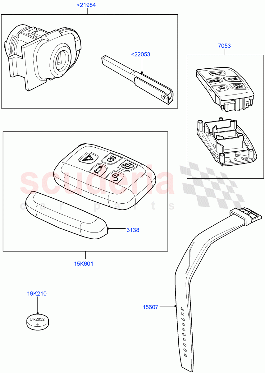 Vehicle Lock Sets And Repair Kits(Solihull Plant Build)((V)FROMHA000001) of Land Rover Land Rover Discovery 5 (2017+) [3.0 I6 Turbo Diesel AJ20D6]