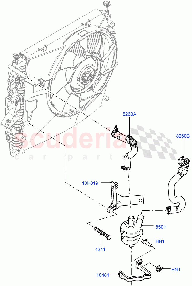Water Pump (Auxiliary Unit) (3.0L DOHC GDI SC V6 PETROL) ((V) FROMFA000001) of Land Rover Land Rover Discovery 4 (2010-2016) [3.0 DOHC GDI SC V6 Petrol]
