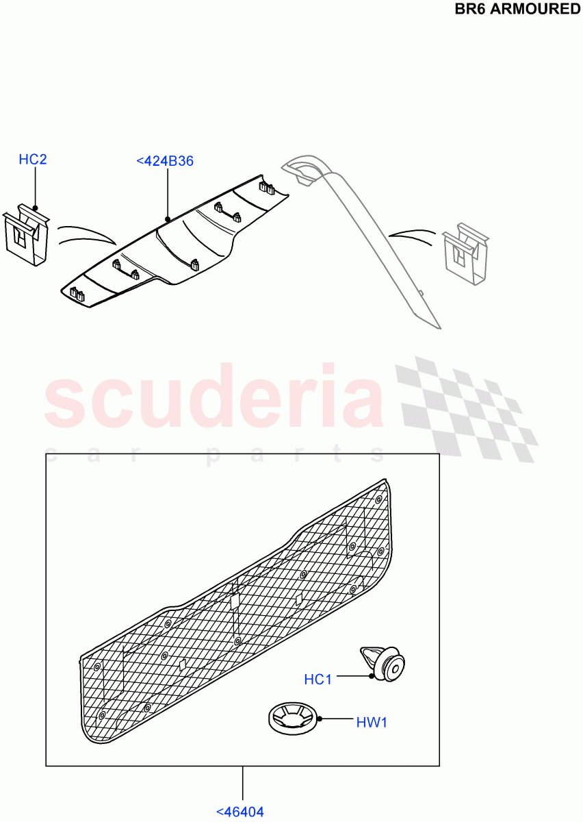 Back Door/Tailgate Trim Panels(With B6 Level Armouring)((V)FROMAA000001) of Land Rover Land Rover Range Rover (2010-2012) [4.4 DOHC Diesel V8 DITC]