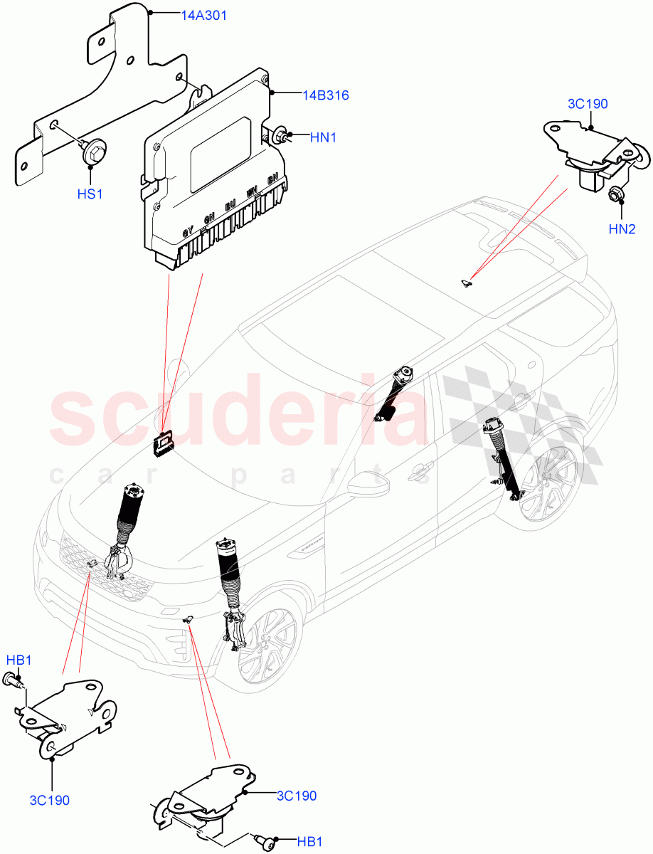 Electronic Damper Control(Nitra Plant Build)(With Four Corner Air Suspension)((V)FROMK2000001) of Land Rover Land Rover Discovery 5 (2017+) [2.0 Turbo Diesel]