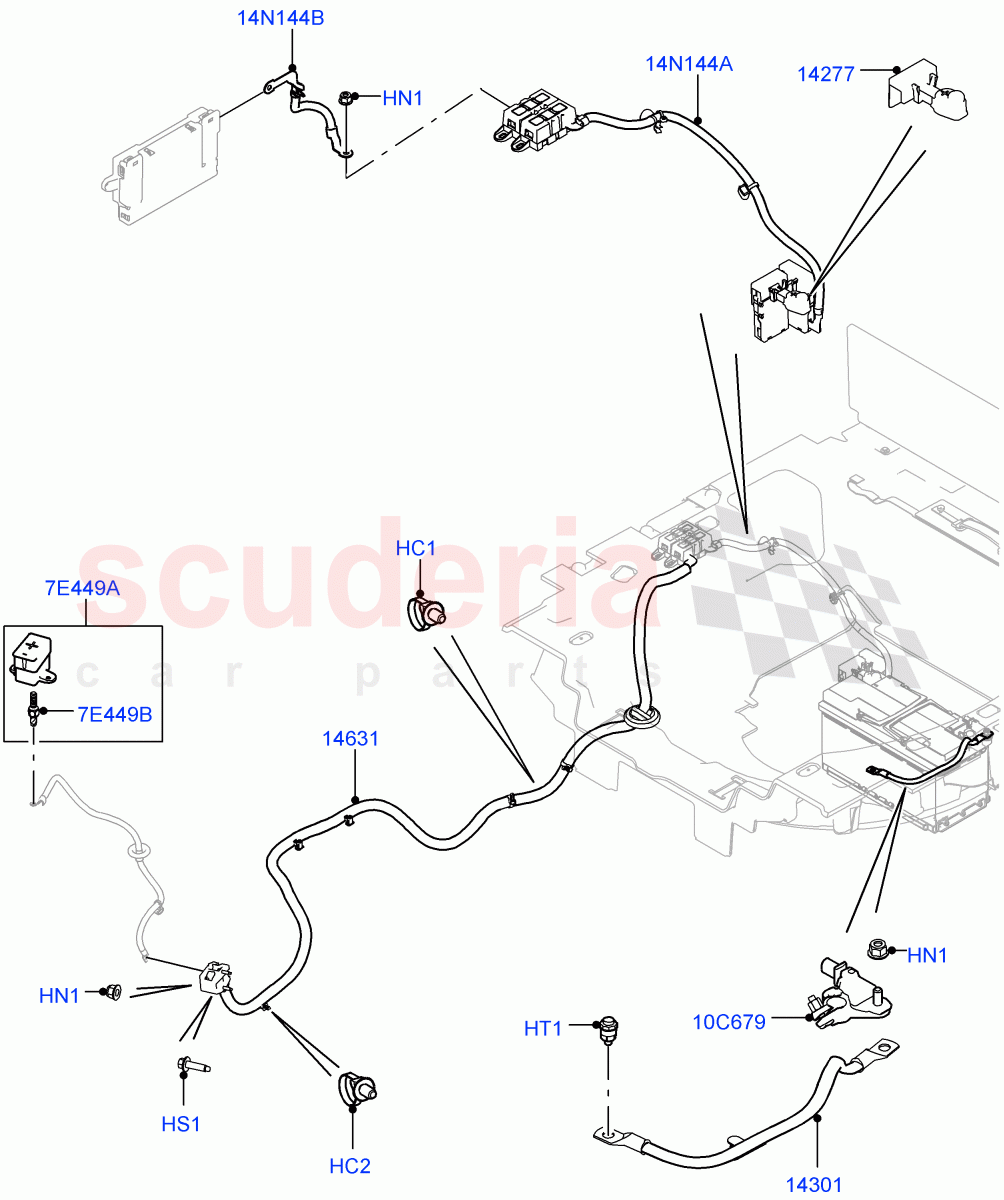 Battery Cables And Horn(Battery Cables)((V)TOGA999999) of Land Rover Land Rover Range Rover (2012-2021) [2.0 Turbo Petrol GTDI]