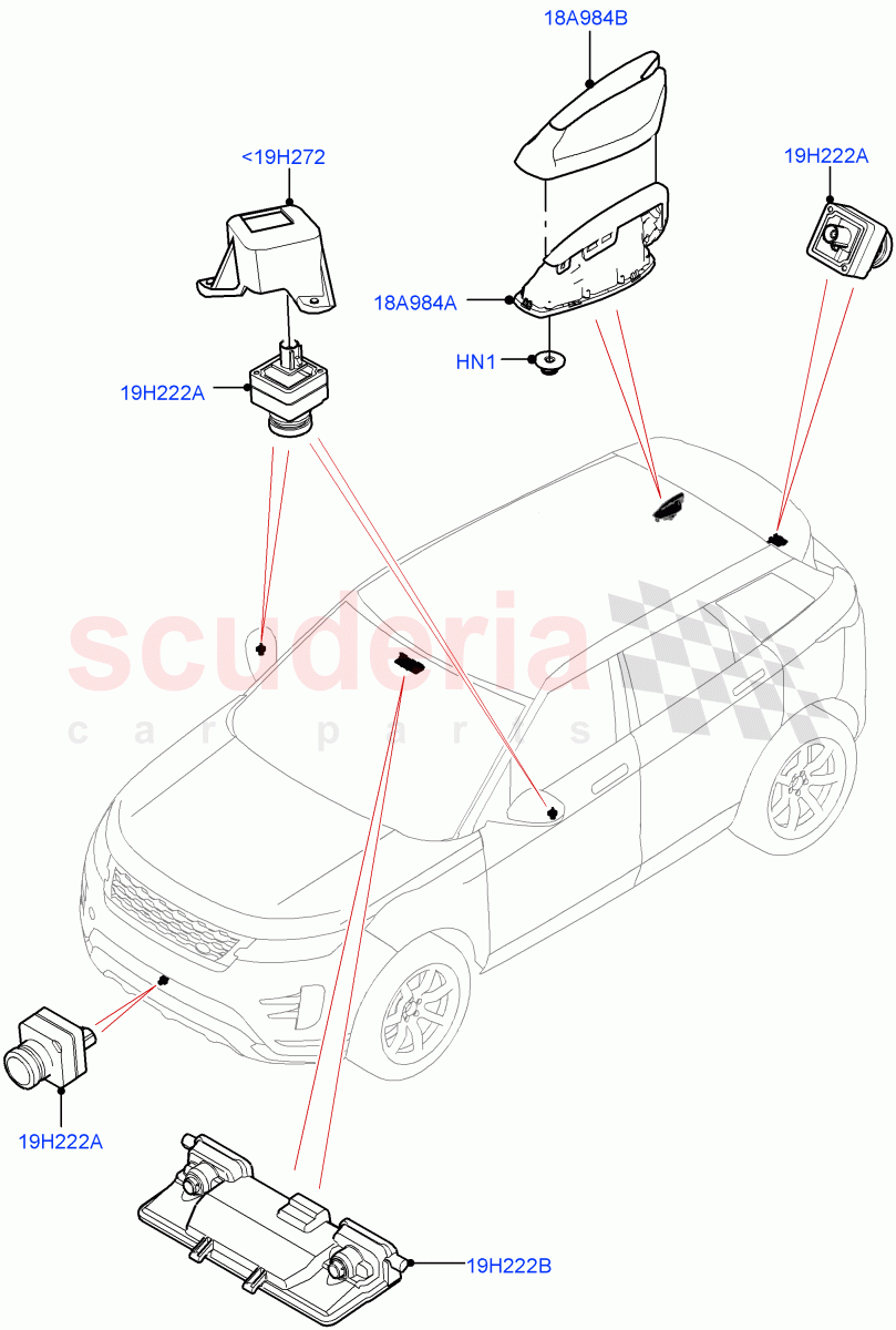 Camera Equipment (Halewood (UK)) ((V) FROMMH000001) of Land Rover Land Rover Range Rover Evoque (2019+) [2.0 Turbo Diesel]
