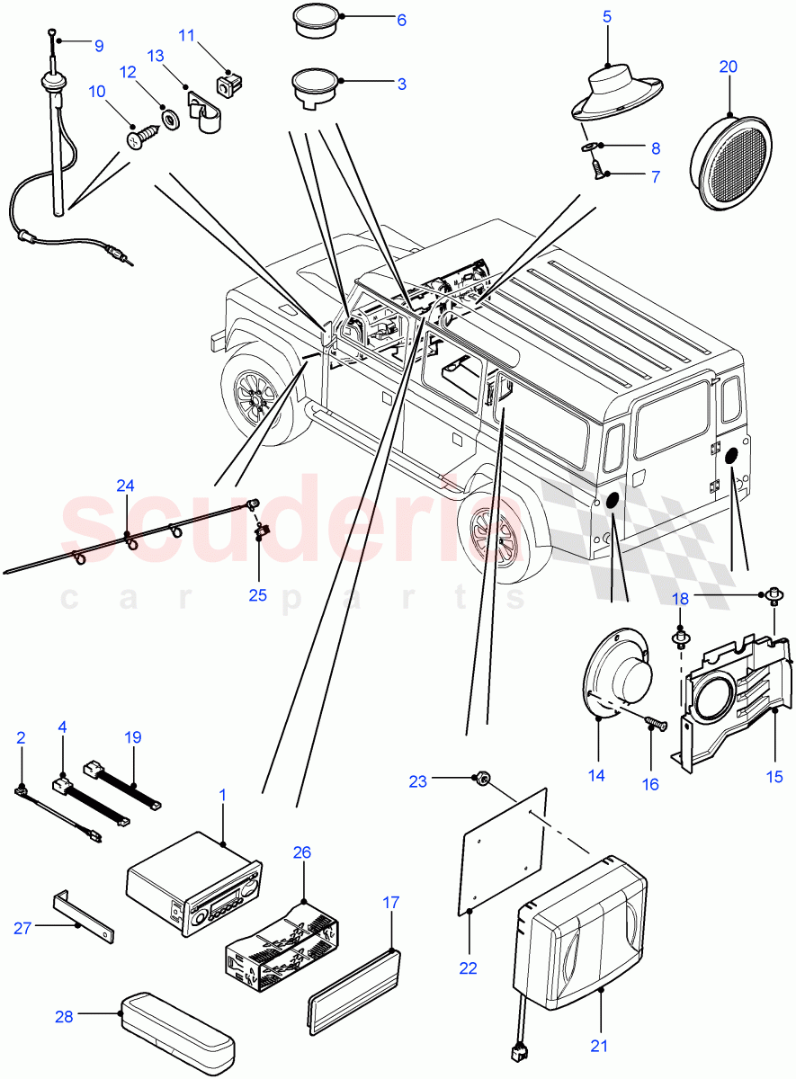 Radio And Speaker - Original Fit ((V) FROMDA000001) of Land Rover Land Rover Defender (2007-2016)