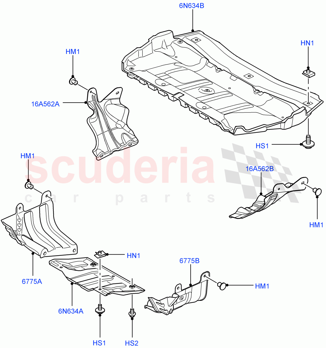 Splash And Heat Shields (Undertray) ((V) FROMAA000001) of Land Rover Land Rover Range Rover Sport (2010-2013) [5.0 OHC SGDI NA V8 Petrol]