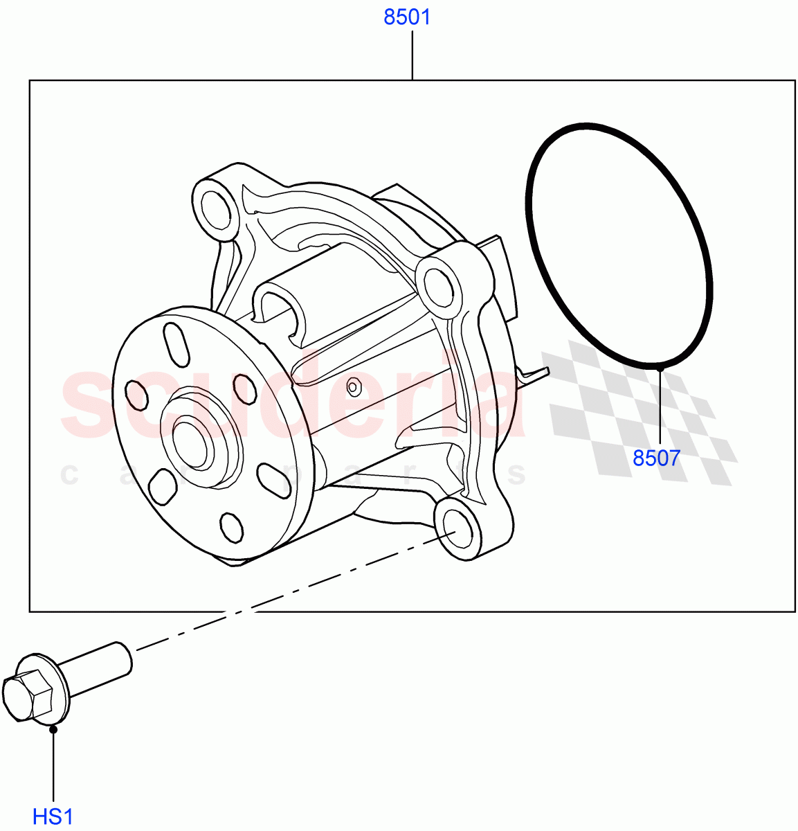 Water Pump(4.4L DOHC DITC V8 Diesel)((V)FROMBA000001) of Land Rover Land Rover Range Rover Sport (2014+) [4.4 DOHC Diesel V8 DITC]